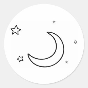 Stars and Sickle Moon Classic Round Sticker