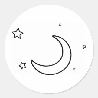 Stars and Sickle Moon Classic Round Sticker