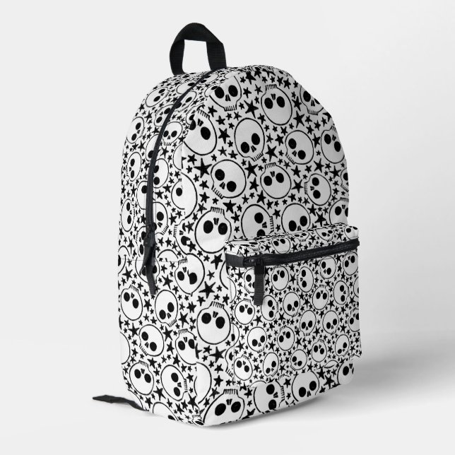 Stars and Skulls Printed Backpack (Back Corner Left)