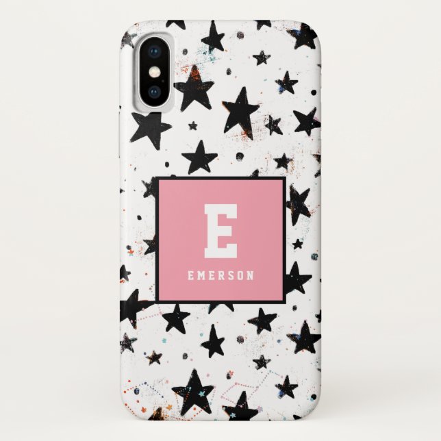 stars and space fun astronomy pattern Case-Mate iPhone case (Back)
