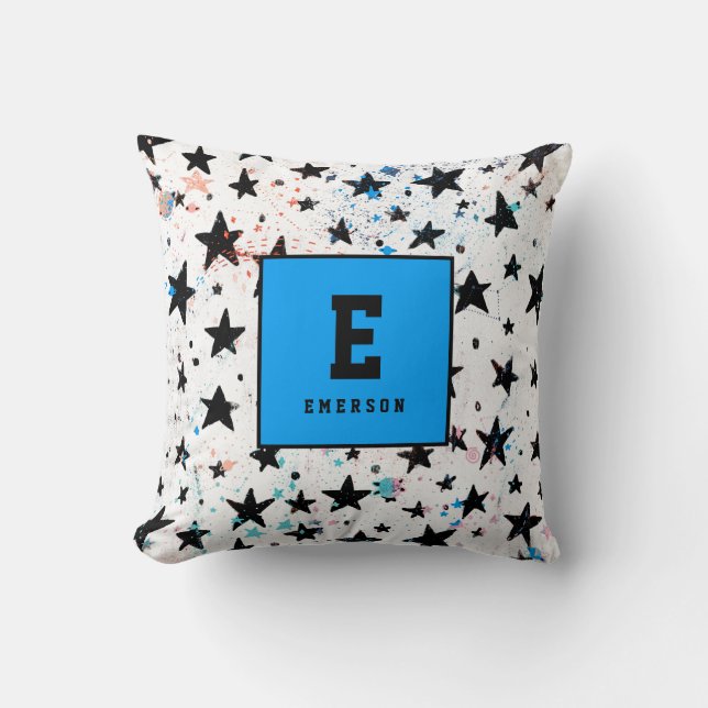 stars and space fun astronomy pattern cushion (Front)