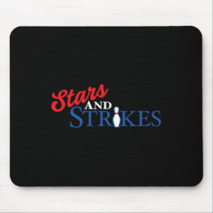 Stars And Strikes Bob Bowling Team American Colour Mouse Mat