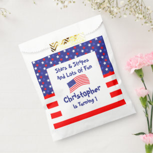 Stars and Stripes 1st Birthday Favour Bags