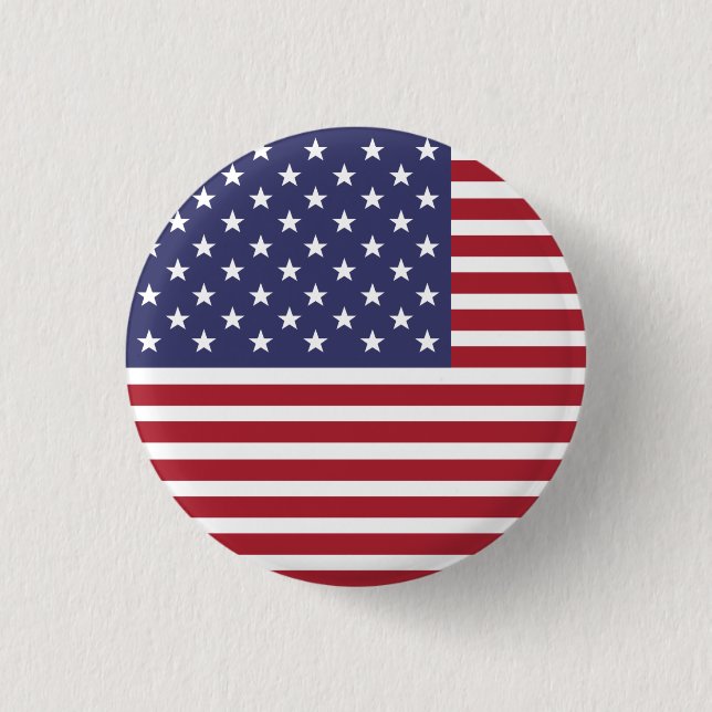 Stars and Stripes   3 Cm Round Badge (Front)