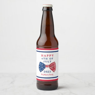 Stars And Stripes 4th Of July Classic Beer Bottle Label