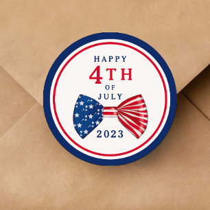 Stars And Stripes 4th Of July Classic Round Sticker