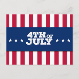 Stars and Stripes 4th of July Postcard