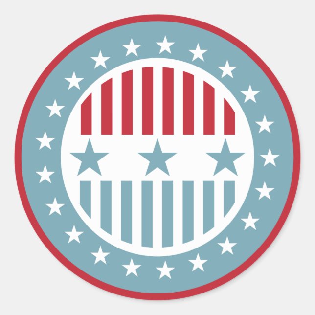 Stars and Stripes 4th of July Stickers (Front)