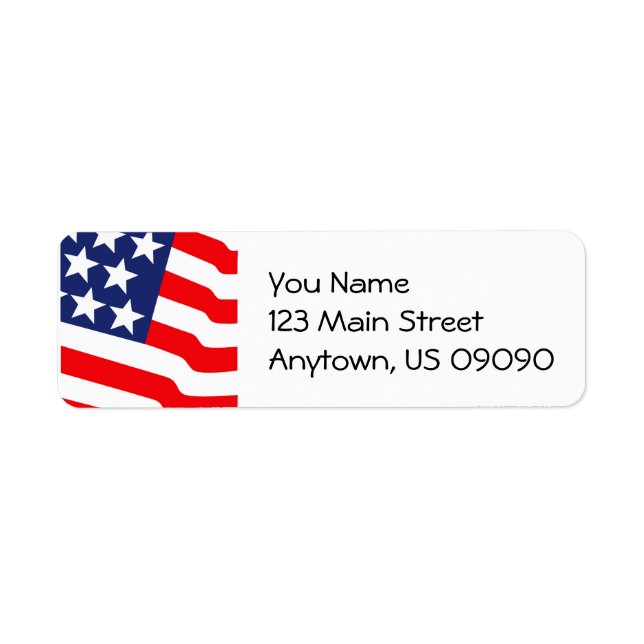 Stars And Stripes Address Labels (Front)