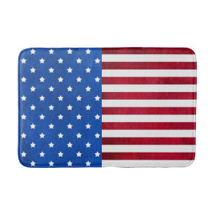 Stars And Stripes-American Flag by Shirley Taylor Bath Mat