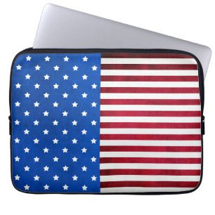 Stars and Stripes-American Flag by Shirley Taylor Laptop Sleeve