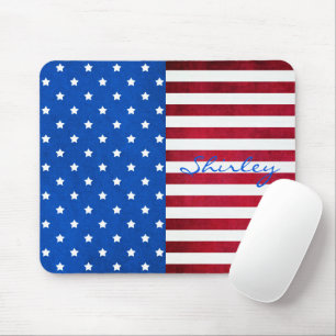 Stars And Stripes-American Flag by Shirley Taylor Mouse Mat