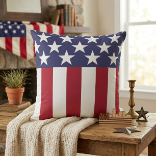 Stars and Stripes American Flag  Cushion