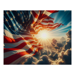 Stars and Stripes, American FLAG, Old Glory Poster