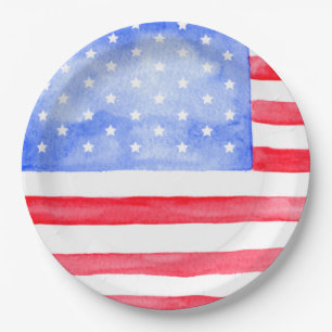 Stars and Stripes American Flag Paper Plate