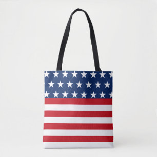 Stars and Stripes American Flag Patriotic Tote Bag