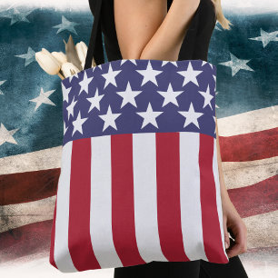 Stars and Stripes American Flag  Tote Bag