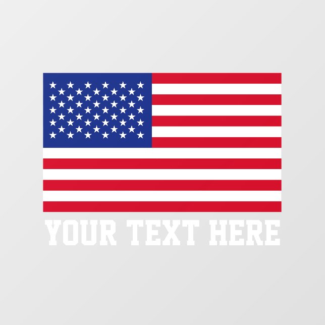 Stars and Stripes American USA Flag Patriotic Window Cling (Sheet)
