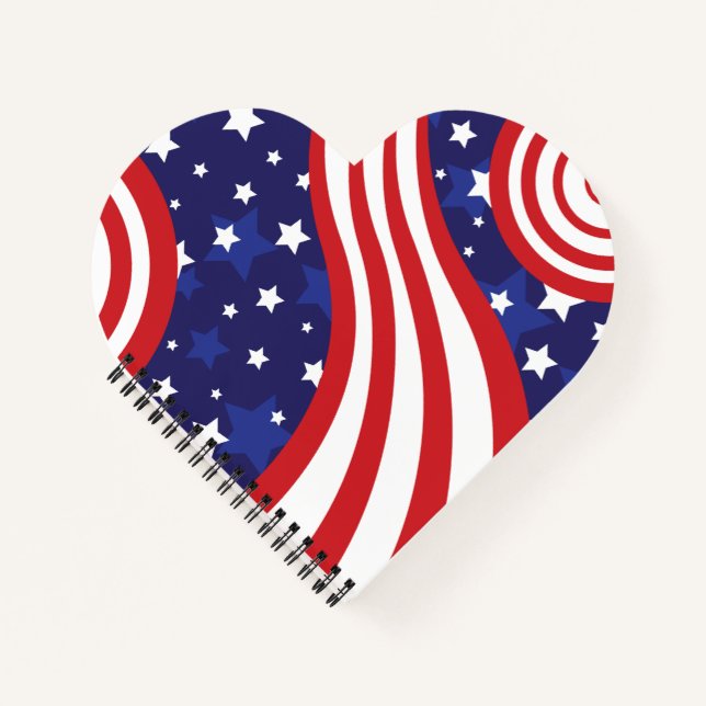 Stars and Stripes Are Waving Notebook (Front)