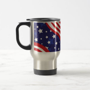 Stars and Stripes Are Waving Travel Mug
