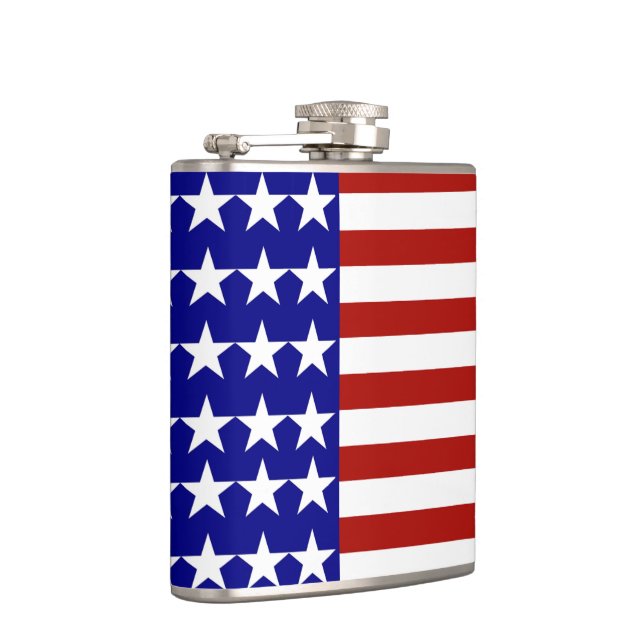 Stars and Stripes Background Hip Flask (Right)