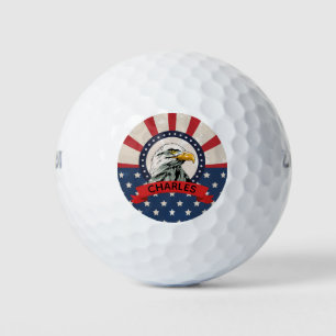 Stars and Stripes Bald Eagle Golf Balls