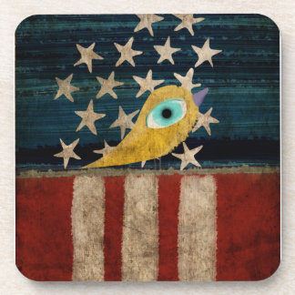 Stars and stripes Bird Cork Coaster