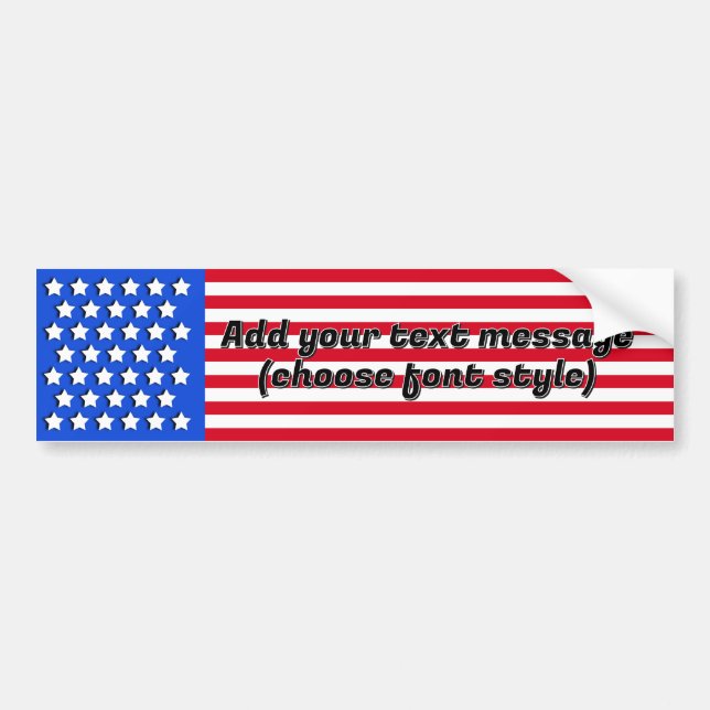 Stars and Stripes Bumper Sticker (Front)