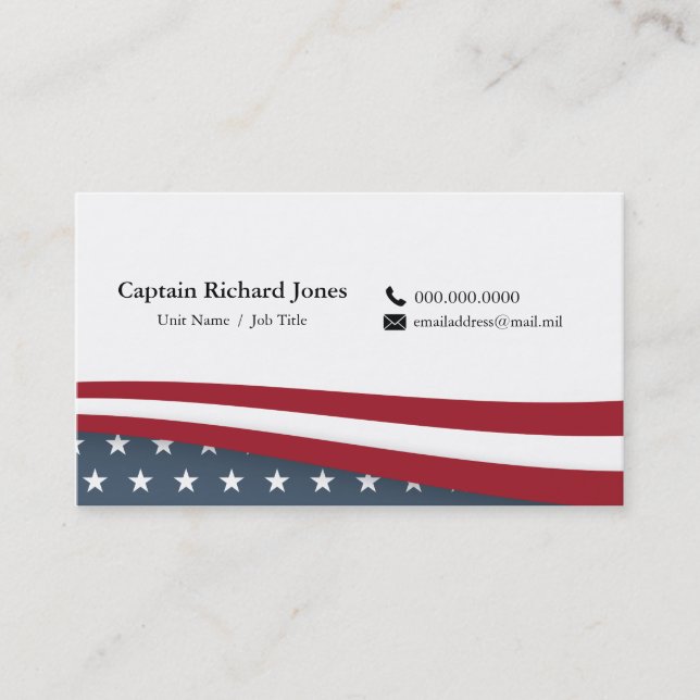 Stars and Stripes Business Card (Front)