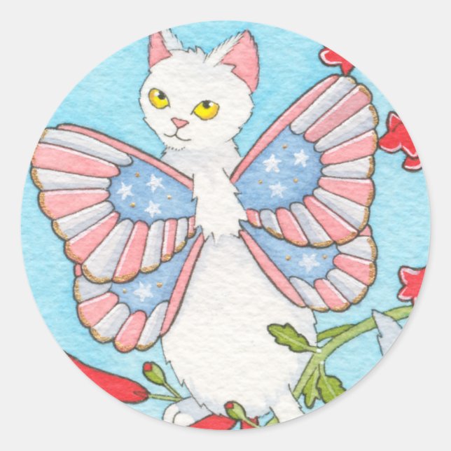 Stars and stripes catterfly stickers (Front)