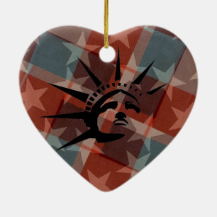 Stars and Stripes Ceramic Tree Decoration