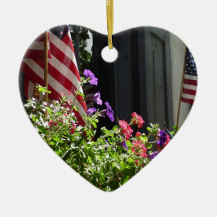 Stars and Stripes Ceramic Tree Decoration