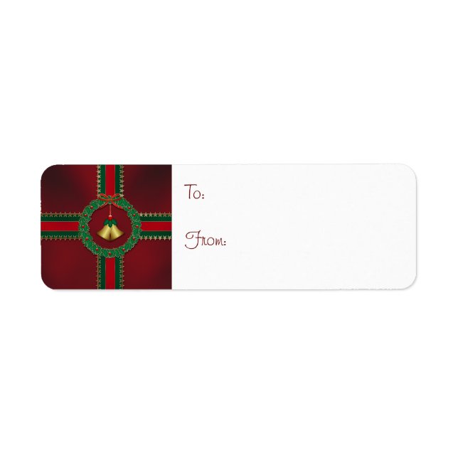 Stars and Stripes Christmas Gift Labels (Front)