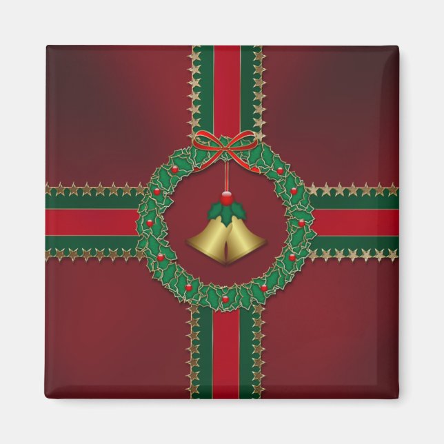 Stars and Stripes Christmas Magnet (Front)
