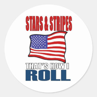 stars and stripes classic round sticker
