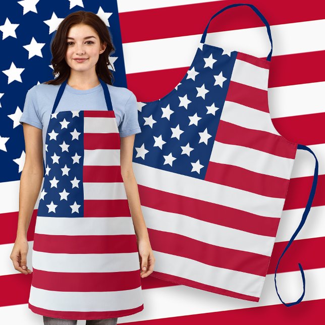 Stars and Stripes Classic USA Flag Apron (Creator Uploaded)