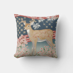 Stars and Stripes Deer Cushion