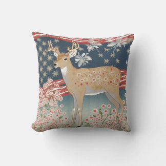 Stars and Stripes Deer Cushion