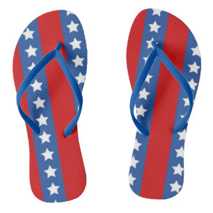 Stars and Stripes Design Flip Flops