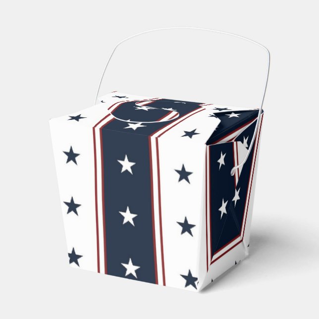 Stars and Stripes Favour Box (Front Side)