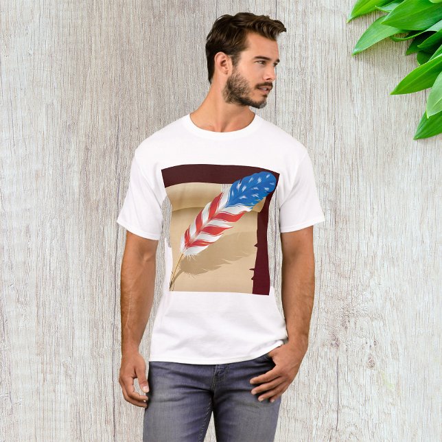 Stars And Stripes Feather T-Shirt (Creator Uploaded)