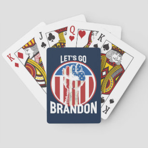 Stars and Stripes Fist Let's Go Brandon Playing Cards