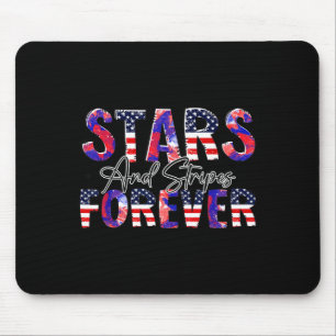 Stars and stripes forever patriotic brave mouse mat