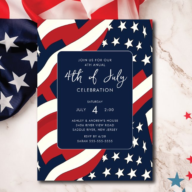 Stars and Stripes Fourth of July Invitation (Creator Uploaded)