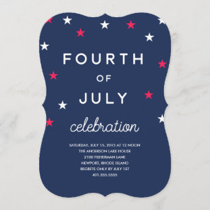 Stars and Stripes Fourth of July Invitation