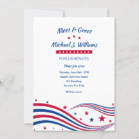 Stars and stripes Fundraiser Invitation