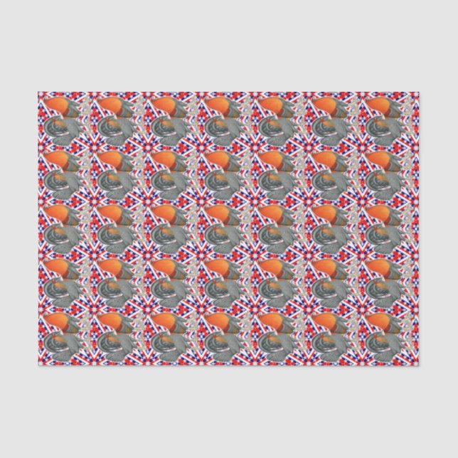 Stars and Stripes Gamefowl Tissue Paper (Front)