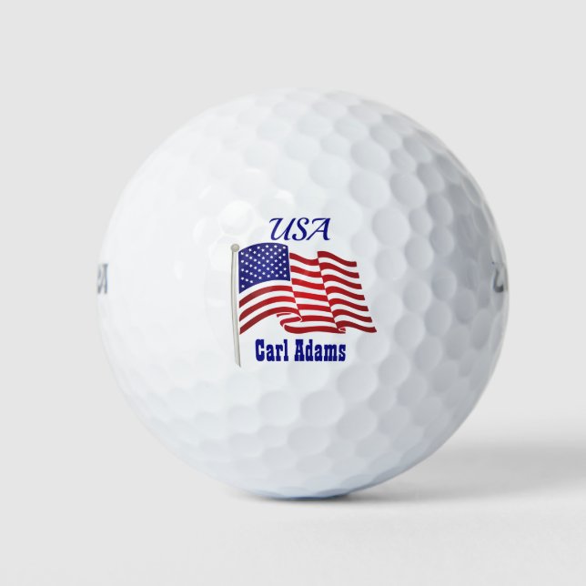 Stars and Stripes Golf Balls (Front)