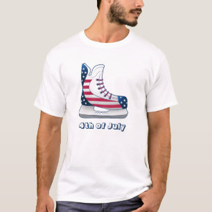 Stars and Stripes Hockey Skate T-Shirt