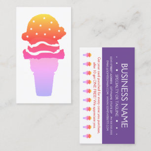 stars and stripes ice cream loyalty punch card